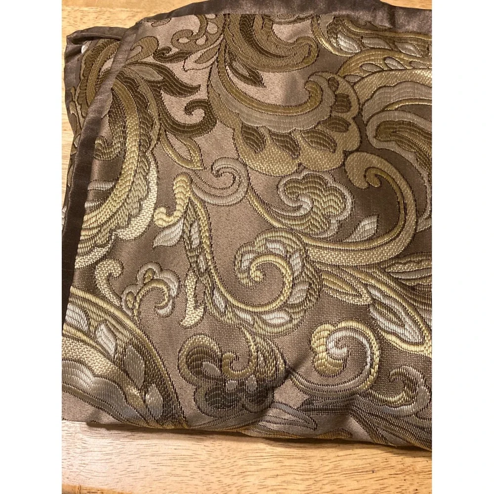 Regency Heights King Pillow Sham Bronze Gold Jacquard Damask Scroll Traditional‎